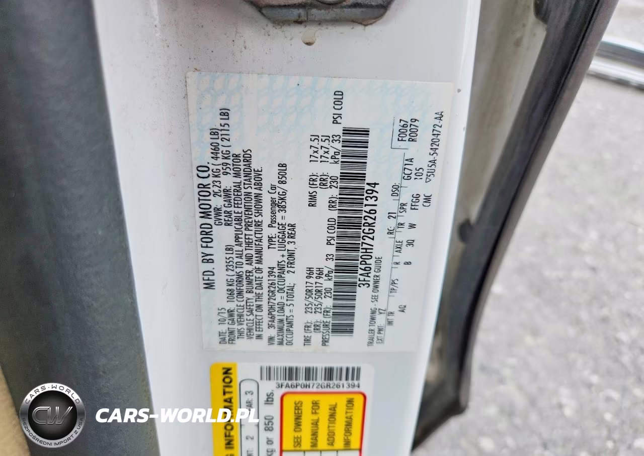 2016 Ford Fusion Se VIN:3FA6P0H72GR261394 - 12