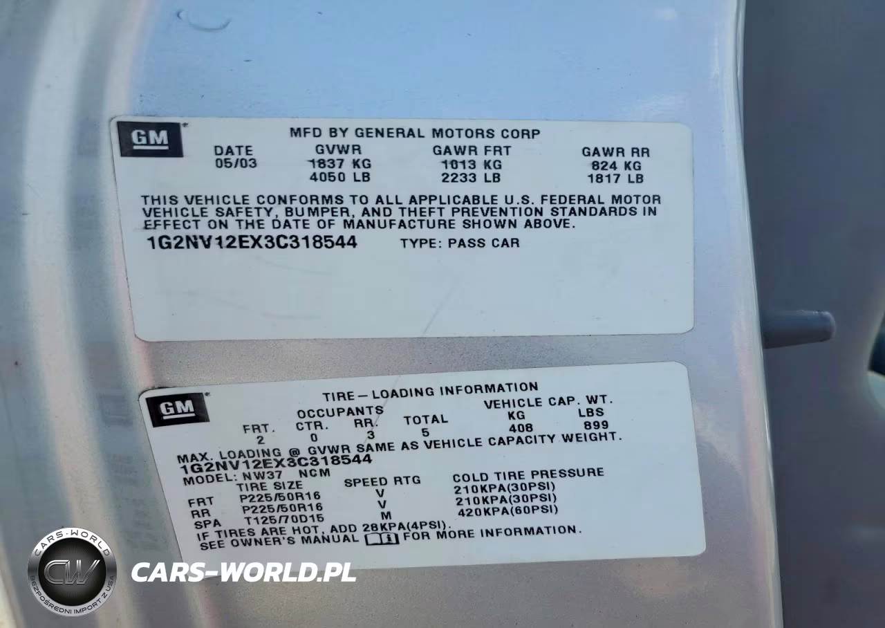 2003 Pontiac Grand Am Gt1 VIN:1G2NV12EX3C318544 - 12