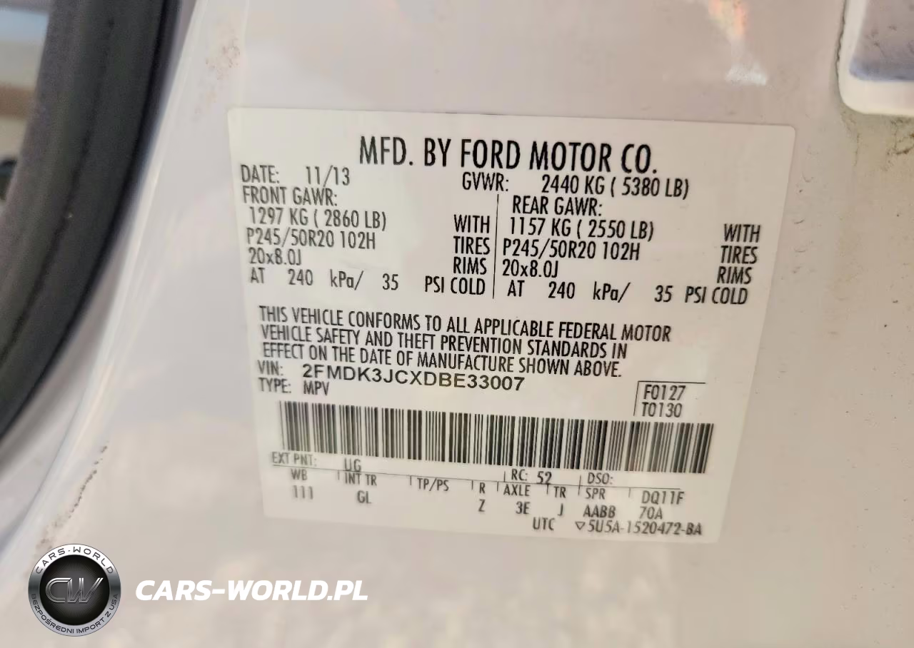 2013 Ford Edge Sel VIN:2FMDK3JCXDBE33007 - 14