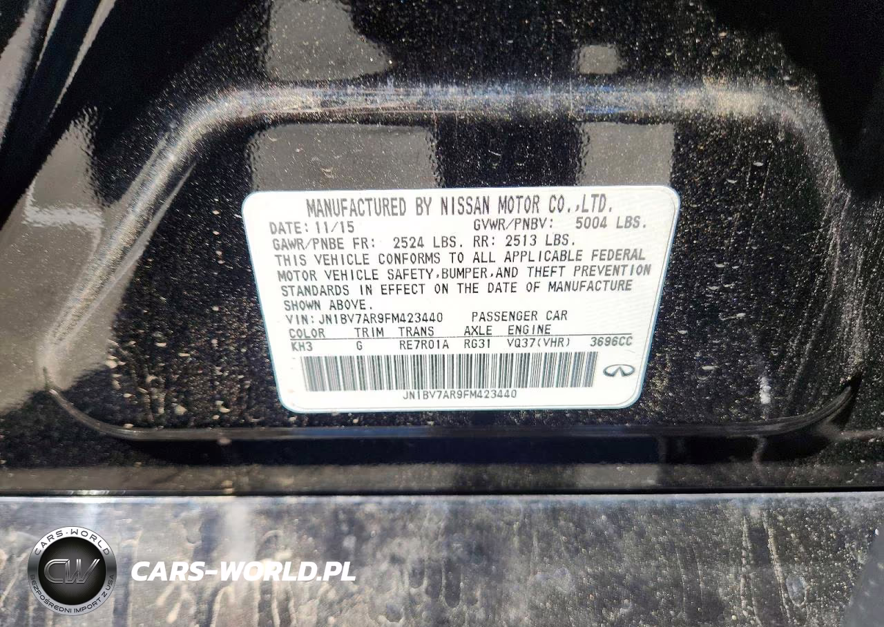 2015 Infiniti Q50 Premium VIN:JN1BV7AR9FM423440 - 12
