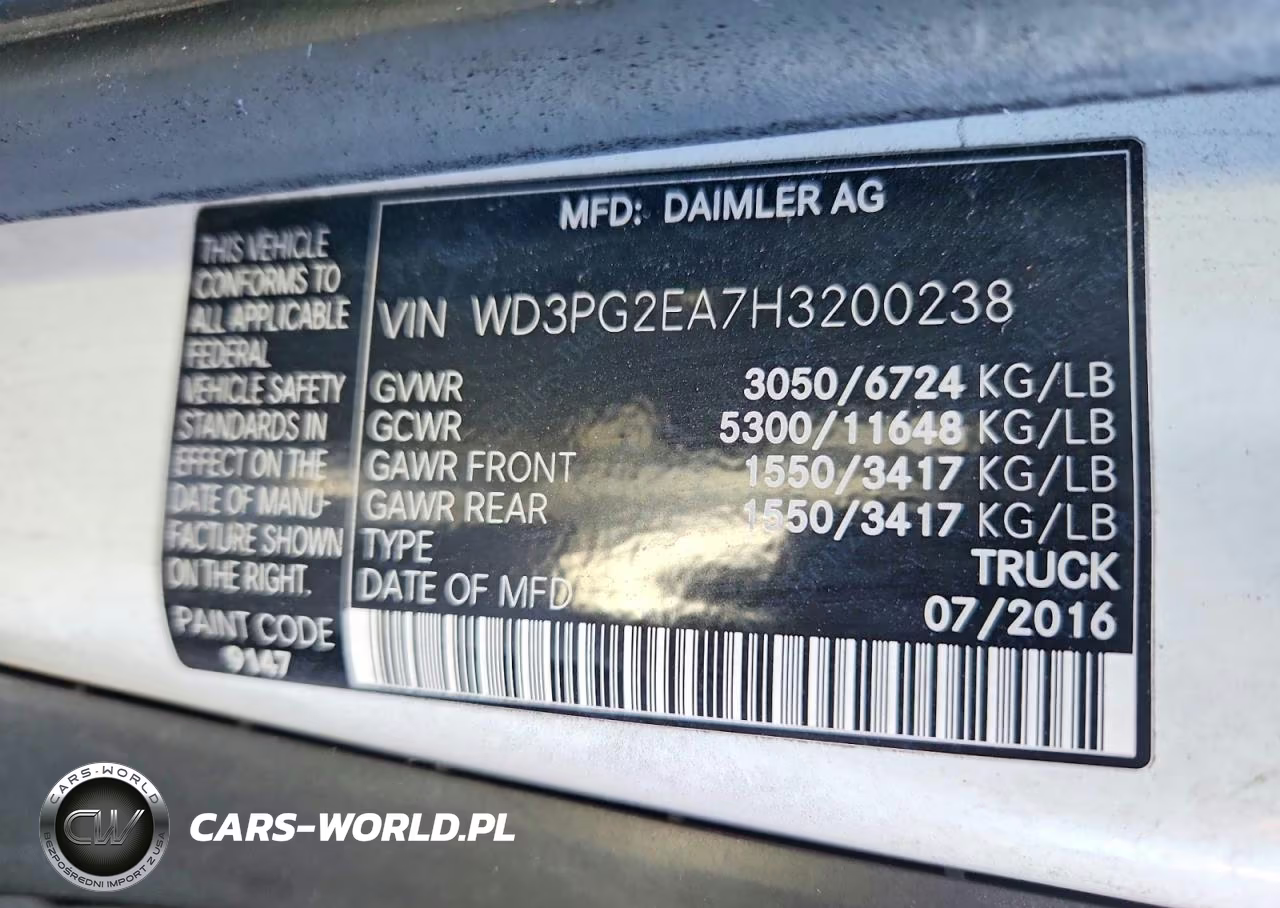 2017 Mercedes-Benz Metris Delivery Van VIN:WD3PG2EA7H3200238 - 13