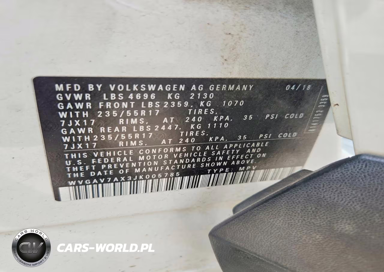 2018 Volkswagen Tiguan Limited VIN:WVGAV7AX3JK005785 - 13