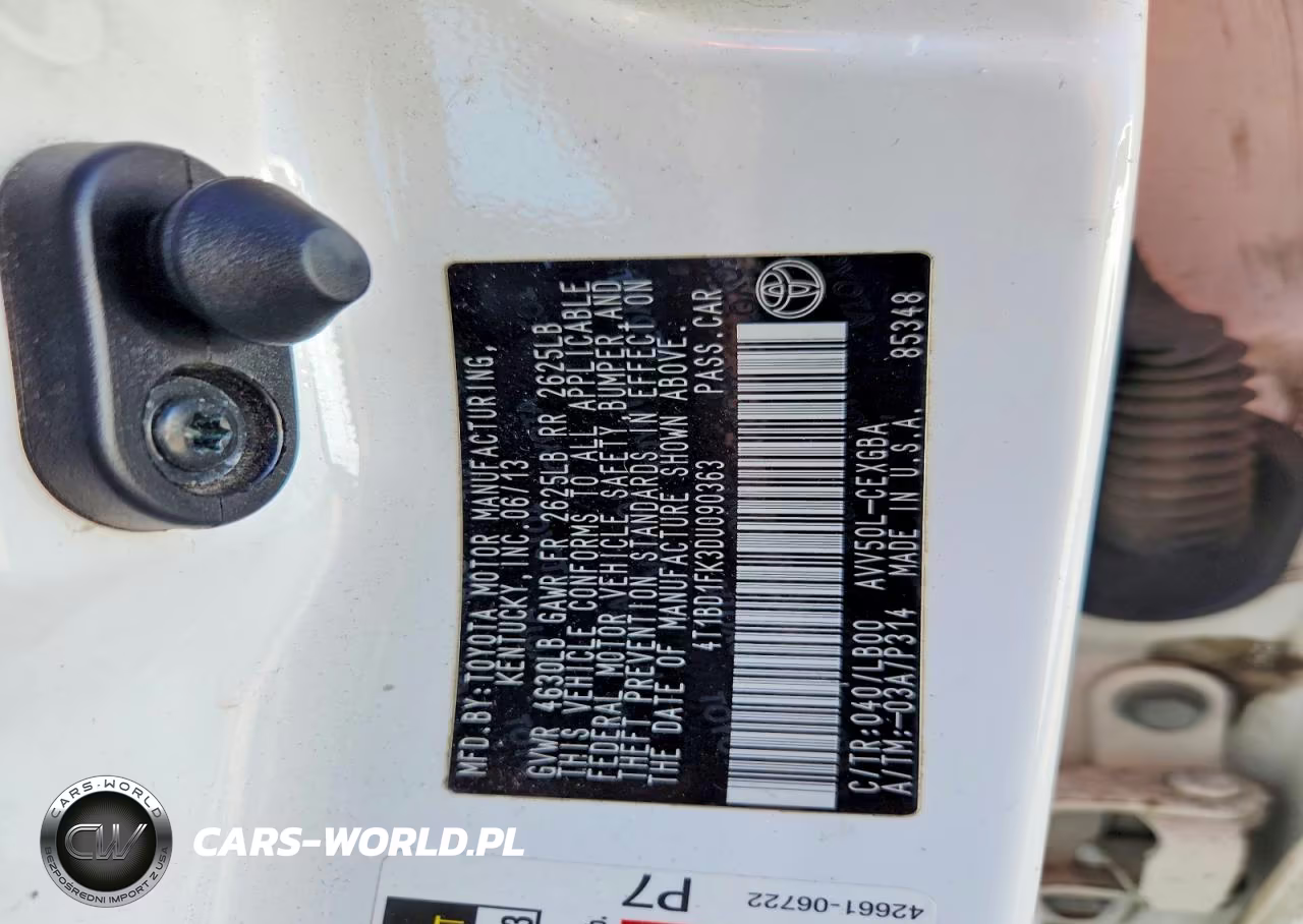 2013 Toyota Camry Hybrid Xle VIN:4T1BD1FK3DU090363 - 12