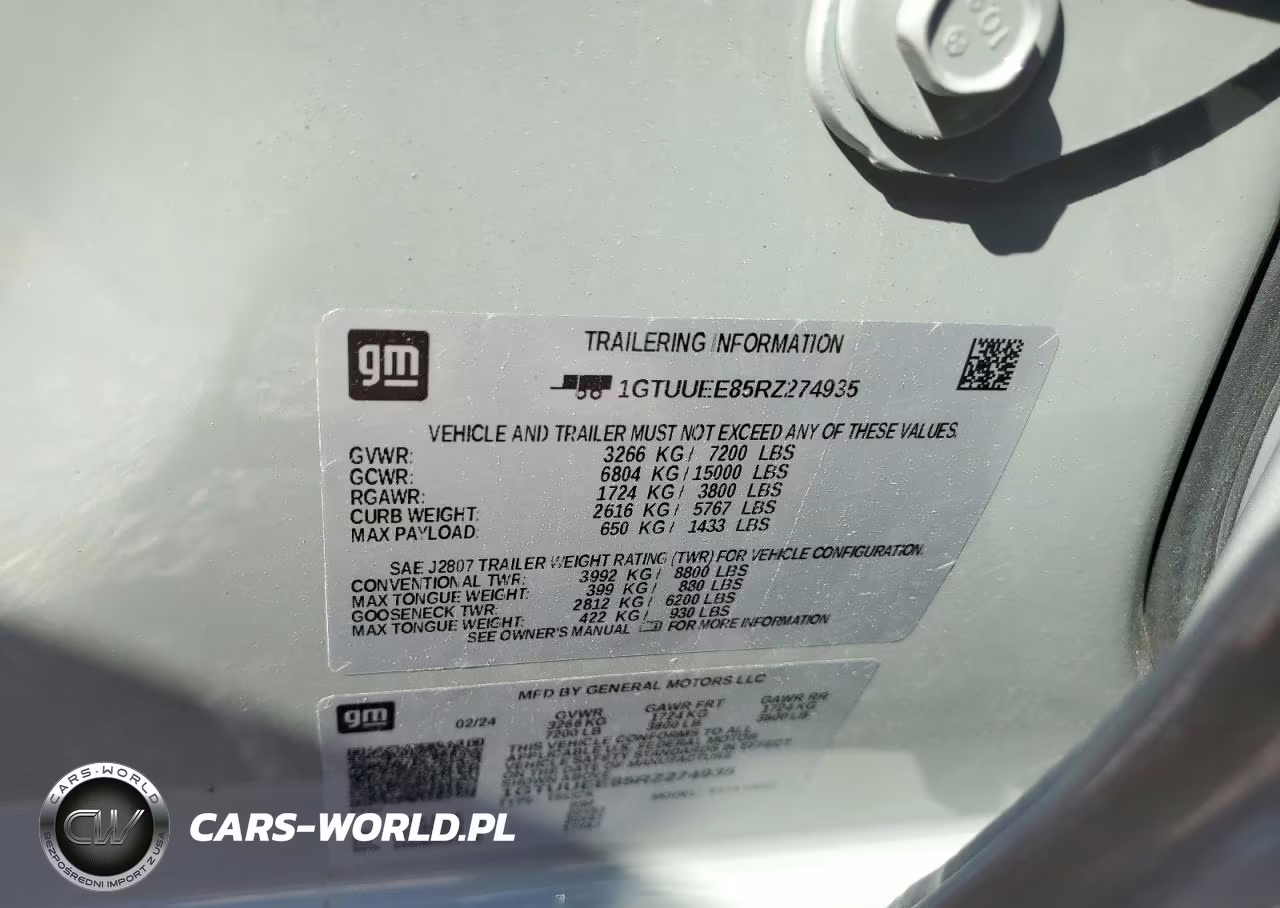 2024 GMC Sierra K1500 At4 VIN:1GTUUEE85RZ274935 - 12