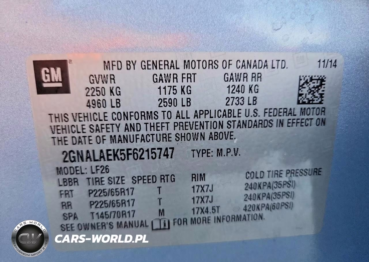 2015 Chevrolet Equinox Ls VIN:2GNALAEK5F6215747 - 13