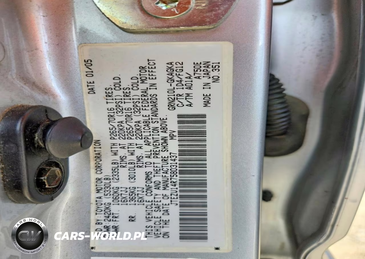 2005 Toyota 4Runner Sr5 VIN:JTEZU14R758031437 - 13