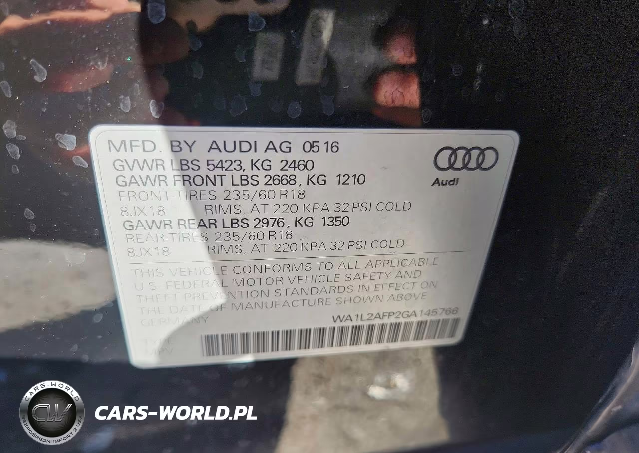 2016 Audi Q5 Premium Plus VIN:WA1L2AFP2GA145766 - 13