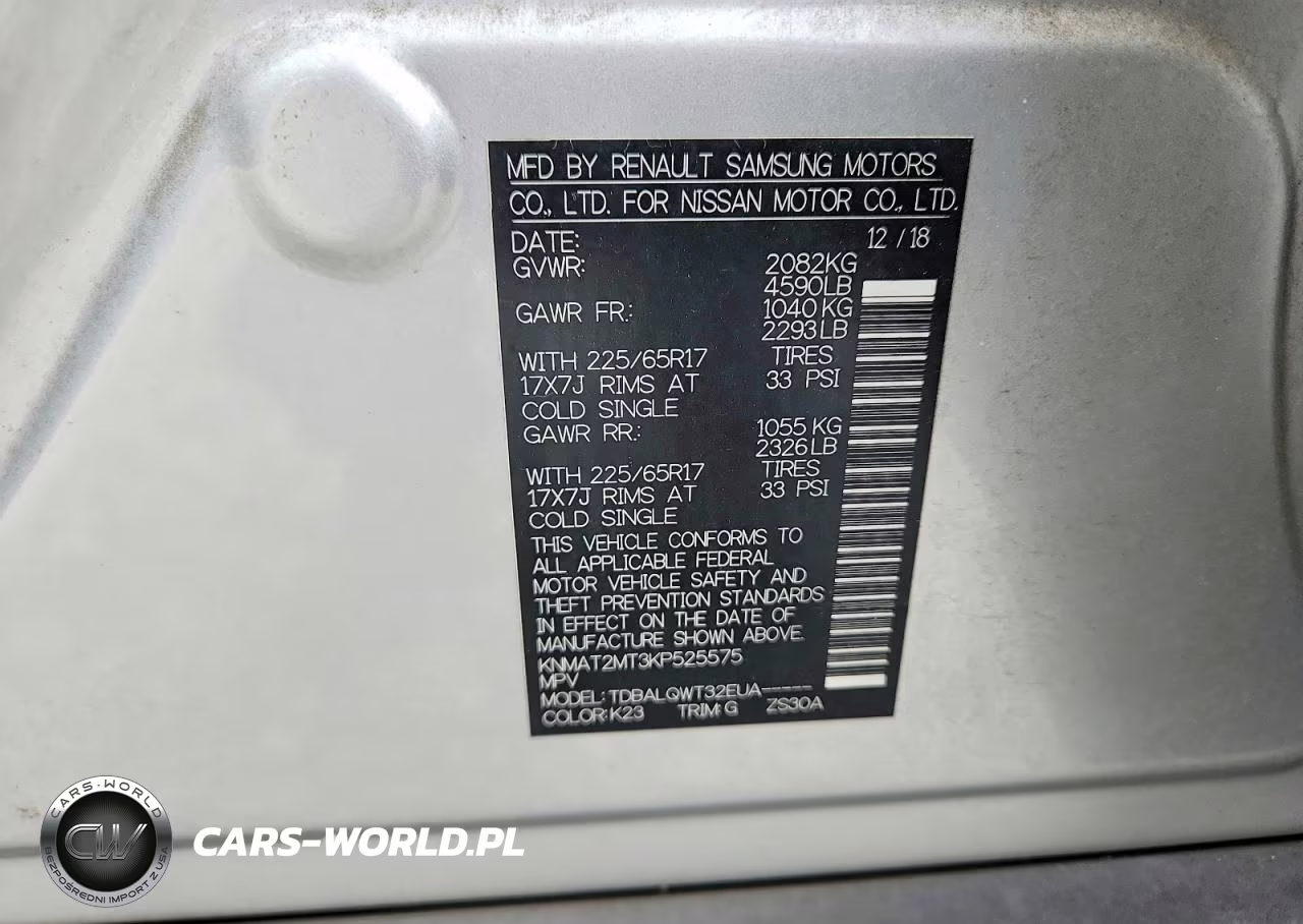 2019 Nissan Rogue Sv VIN:KNMAT2MT3KP525575 - 13