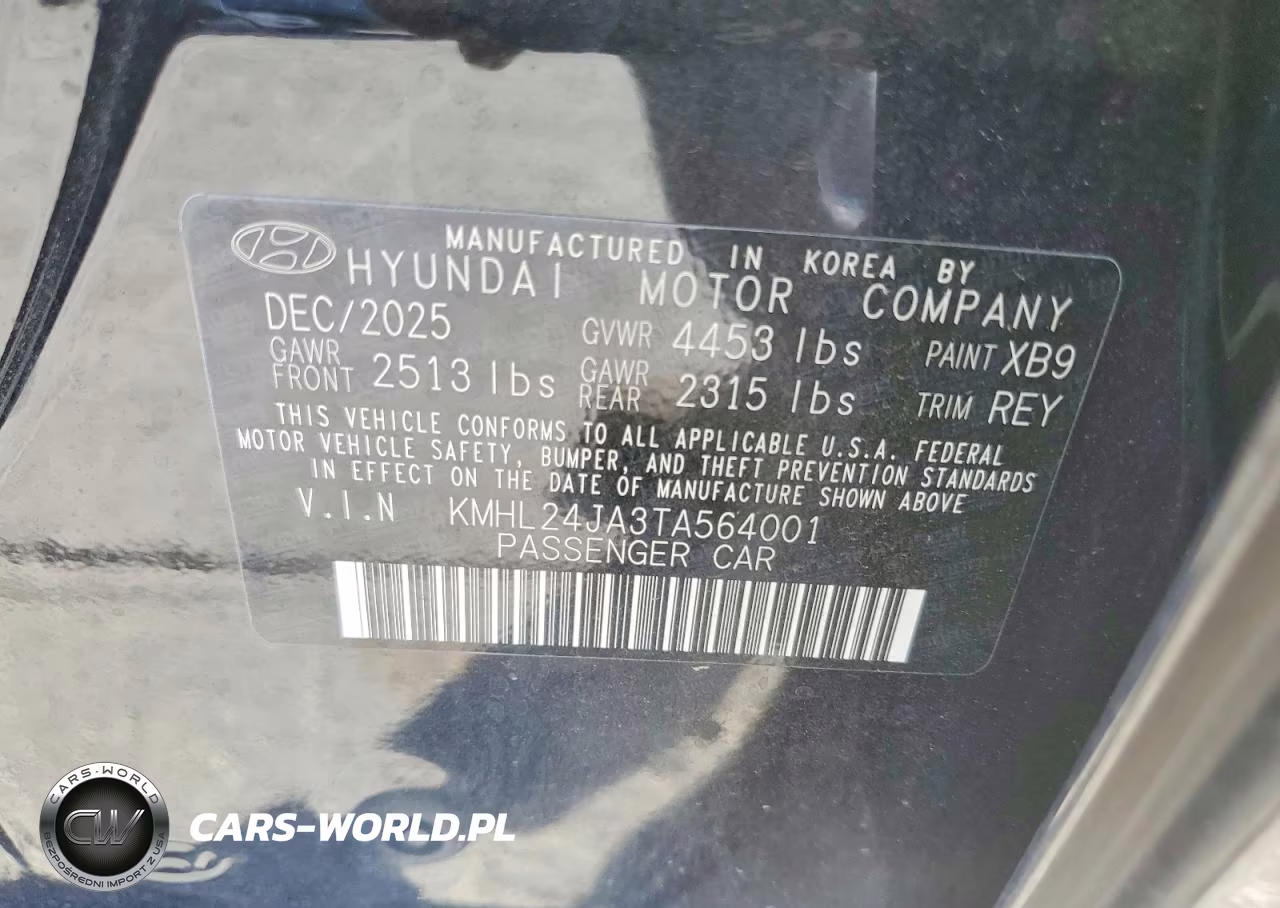 2026 Hyundai Sonata Se VIN:KMHL24JA3TA564001 - 12