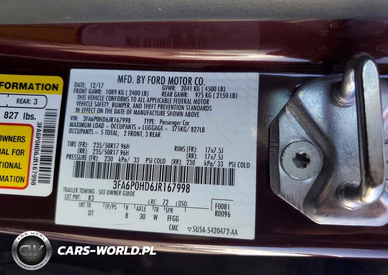 2018 Ford Fusion Se VIN:3FA6P0HD6JR167998 - 12