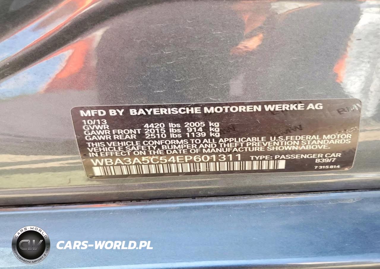2014 BMW 328 I VIN:WBA3A5C54EP601311 - 12