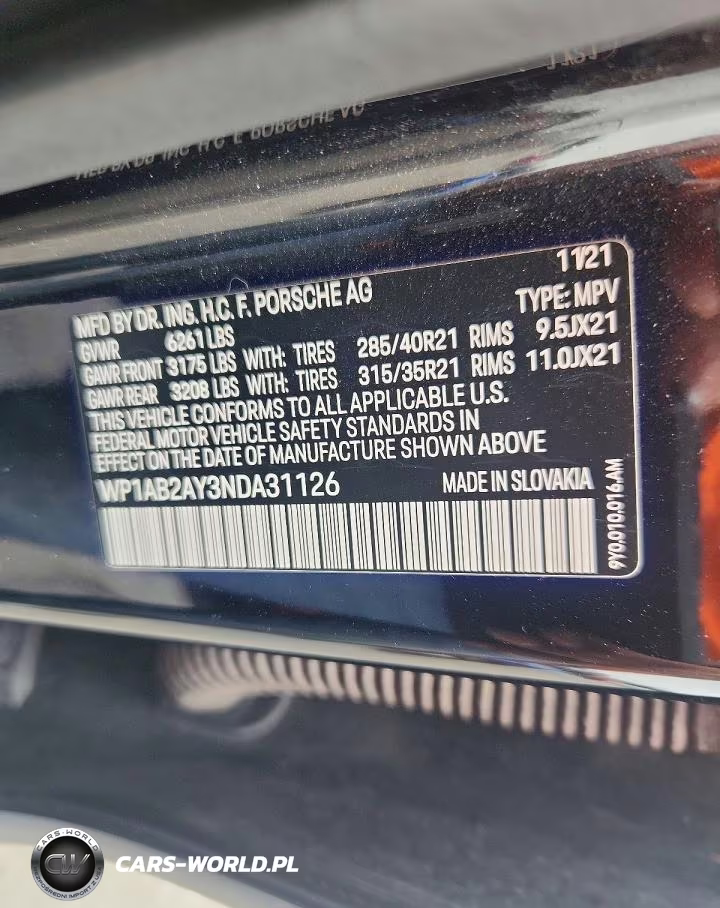 2022 Porsche Cayenne S VIN:WP1AB2AY3NDA31126 - 13