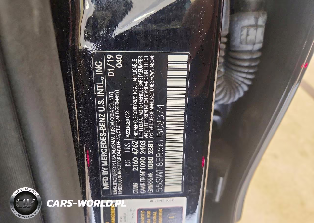 2019 Mercedes-Benz C 300 4Matic VIN:55SWF8EB6KU308374 - 12