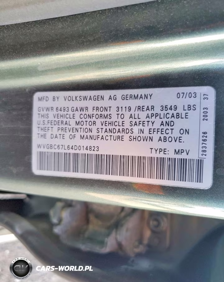 2004 Volkswagen Touareg 3.2 VIN:WVGBC67L64D014823 - 12