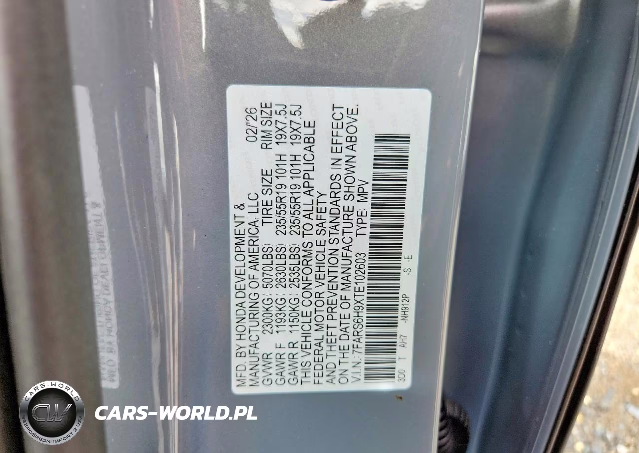 2026 Honda Cr-V Sport Touring VIN:7FARS6H9XTE102603 - 13