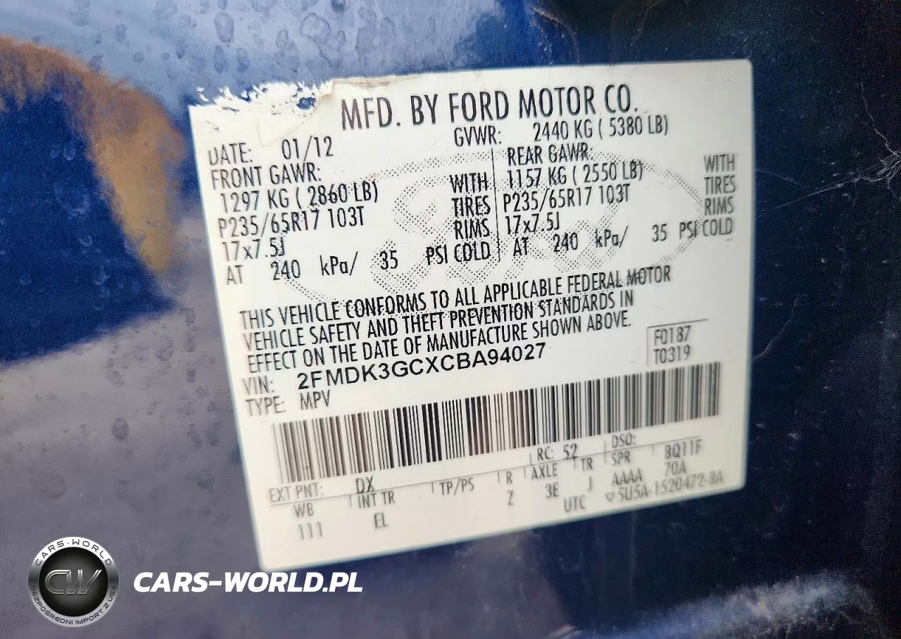 2012 Ford Edge Se VIN:2FMDK3GCXCBA94027 - 14