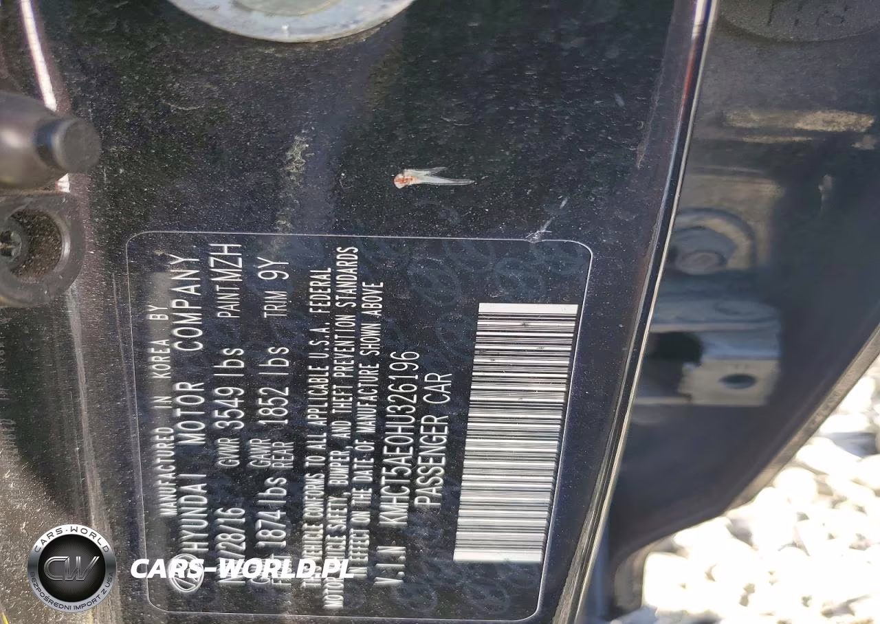 2017 Hyundai Accent Se VIN:KMHCT5AE0HU326196 - 12