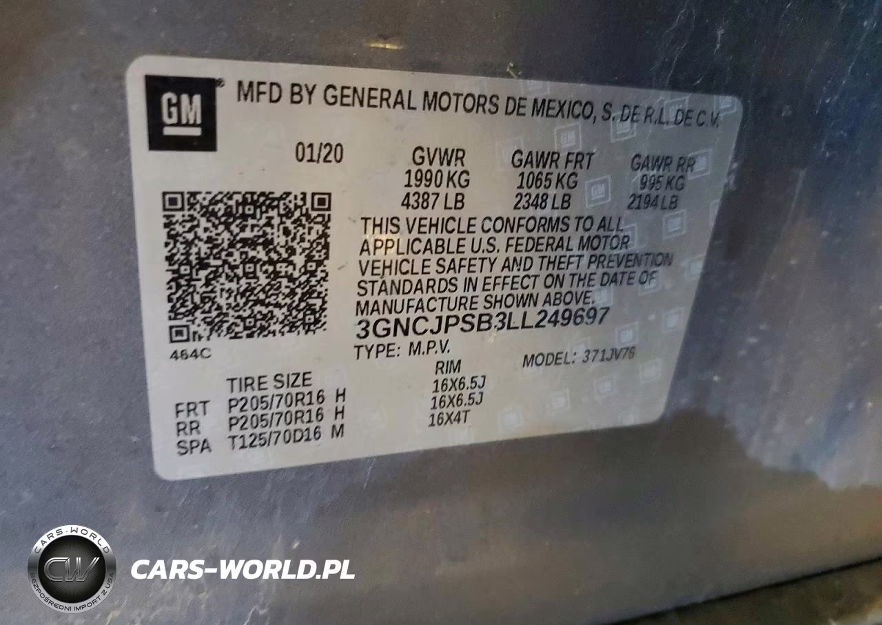2020 Chevrolet Trax 1Lt VIN:3GNCJPSB3LL249697 - 13