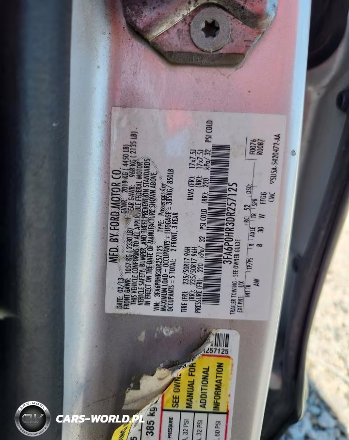 2013 Ford Fusion Se VIN:3FA6P0HR3DR257125 - 12
