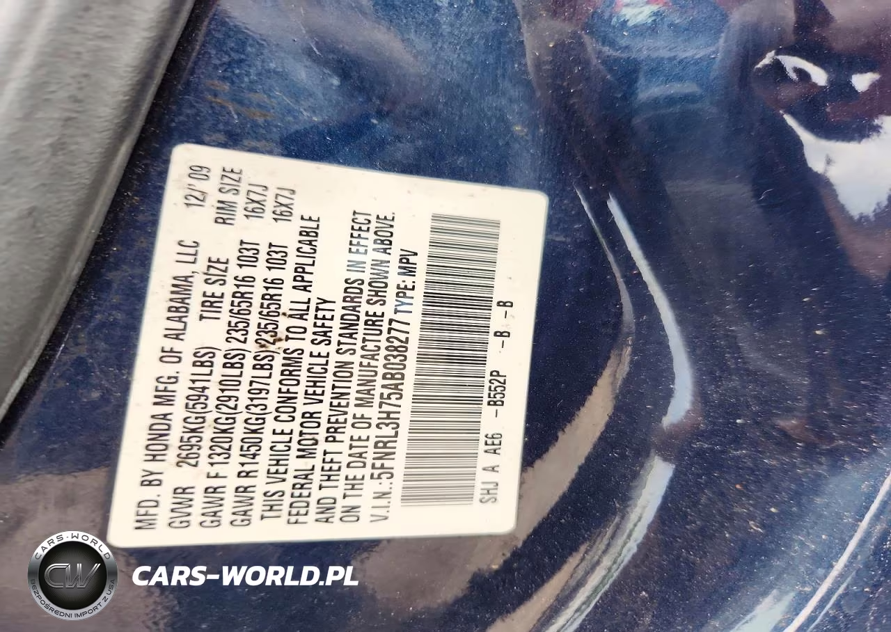 2010 Honda Odyssey Exl VIN:5FNRL3H75AB038277 - 13