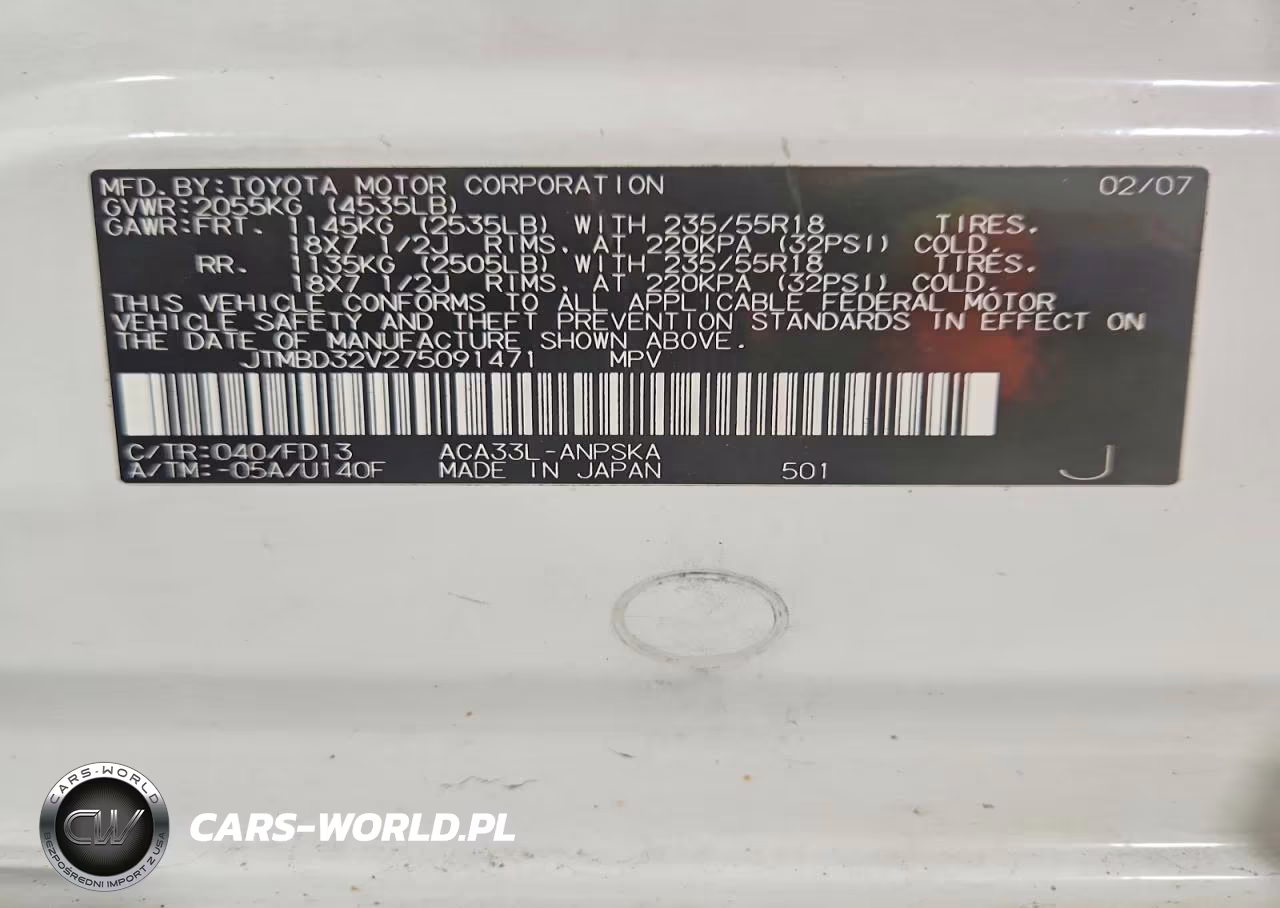 2007 Toyota Rav4 VIN:JTMBD32V275091471 - 13