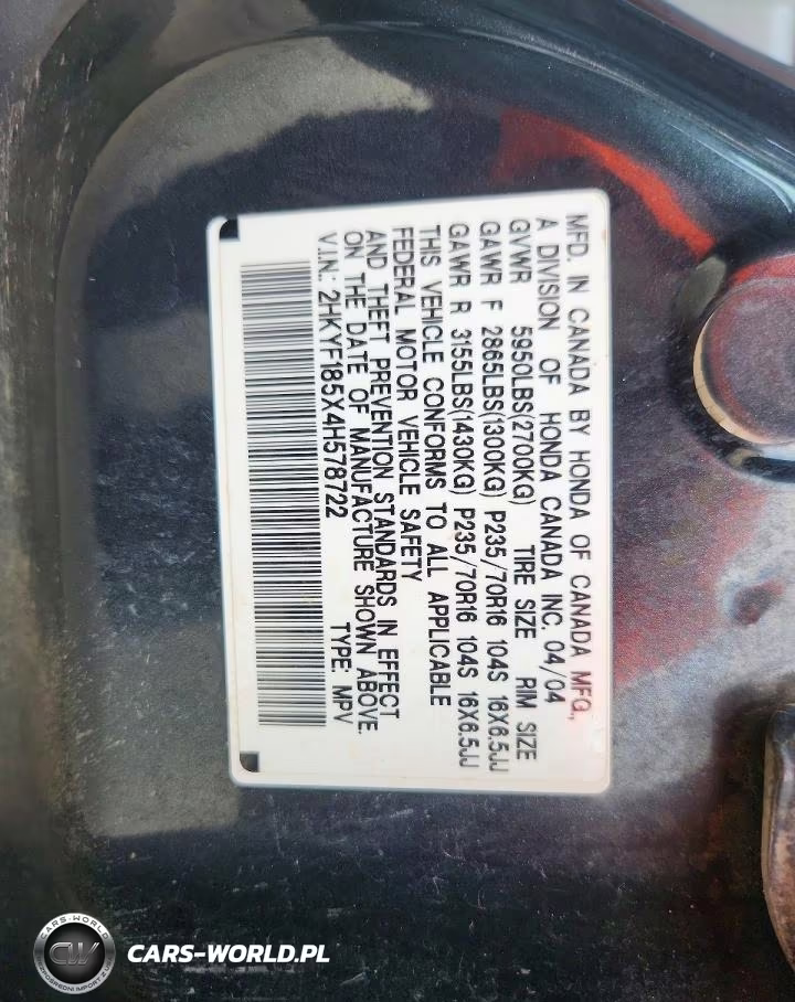 2004 Honda Pilot Exl VIN:2HKYF185X4H578722 - 14