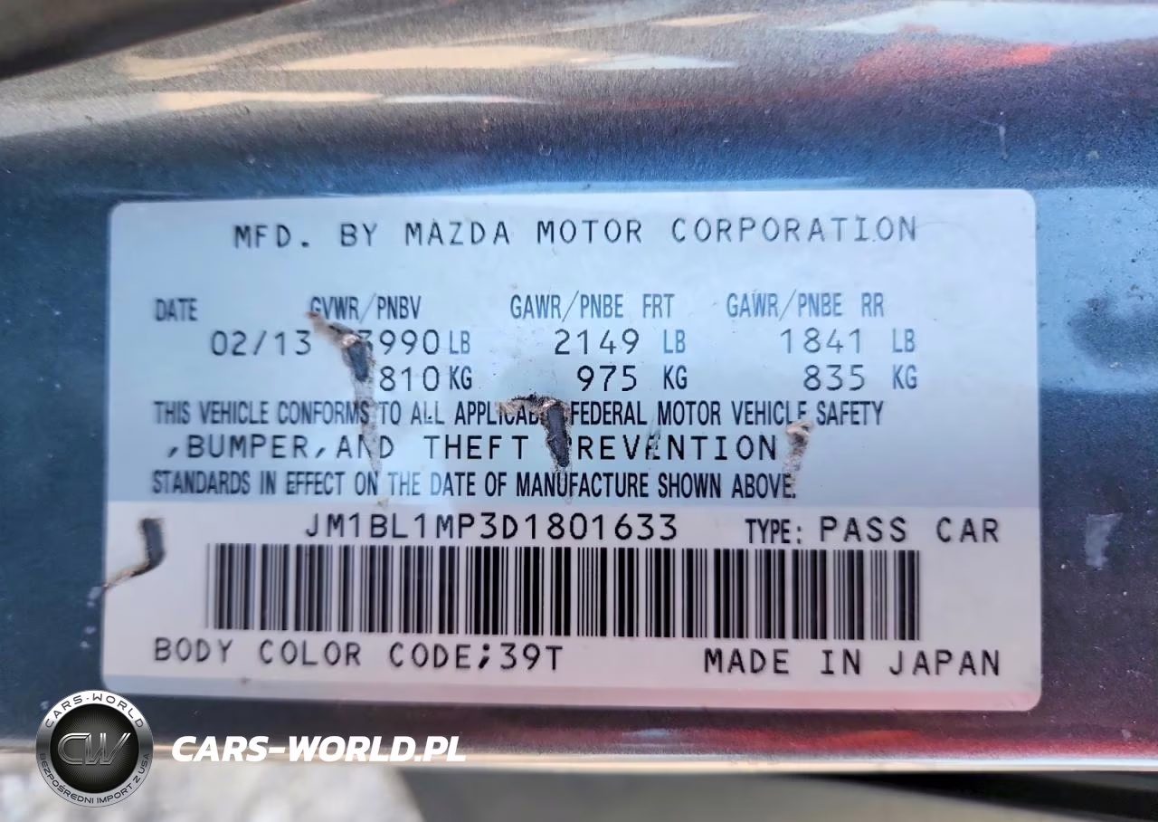 2013 Mazda 3 I VIN:JM1BL1MP3D1801633 - 14