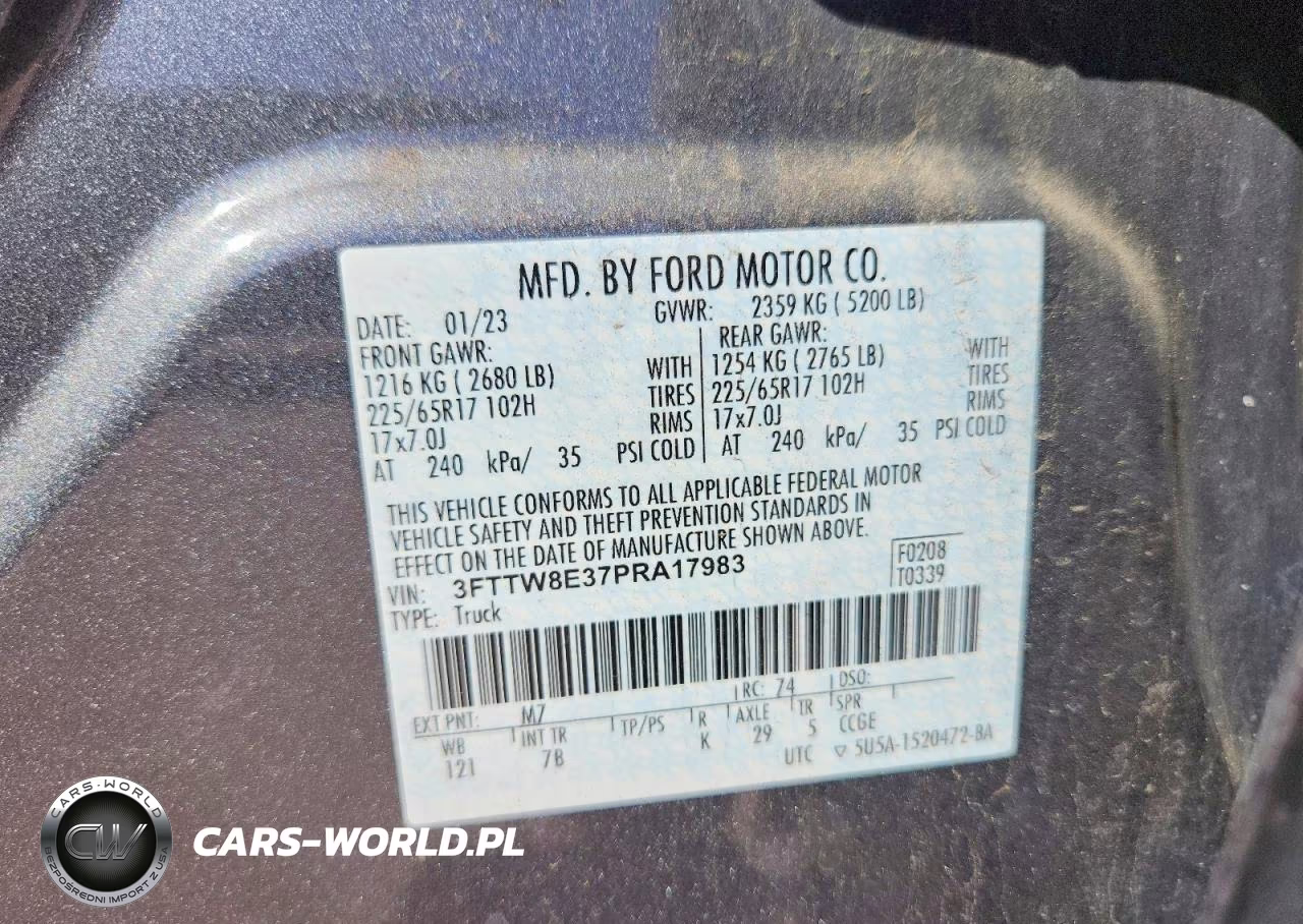 2023 Ford Maverick Xl VIN:3FTTW8E37PRA17983 - 12
