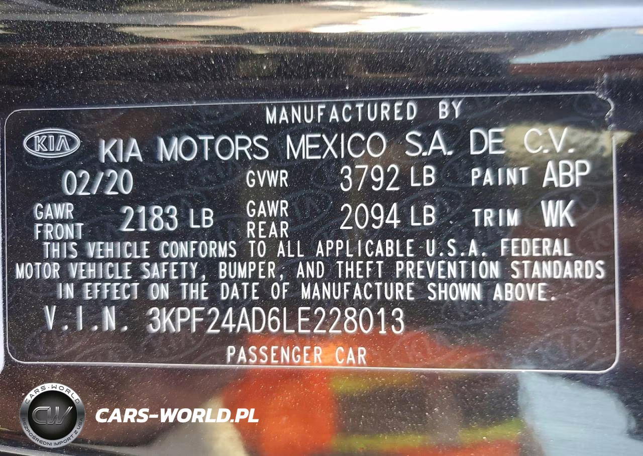 2020 Kia Forte Lxs VIN:3KPF24AD6LE228013 - 12