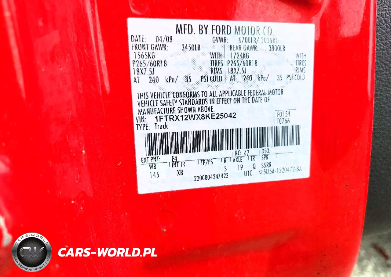 2008 Ford F150 VIN:1FTRX12WX8KE25042 - 12