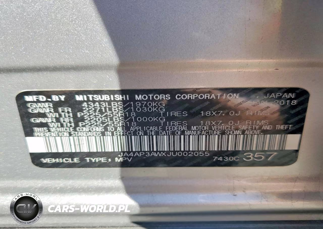 2018 Mitsubishi Outlander Sport Es VIN:JA4AP3AWXJU002055 - 13