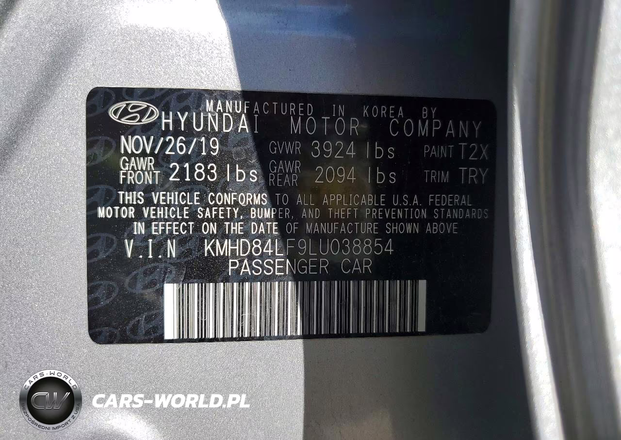 2020 Hyundai Elantra Sel VIN:KMHD84LF9LU038854 - 12