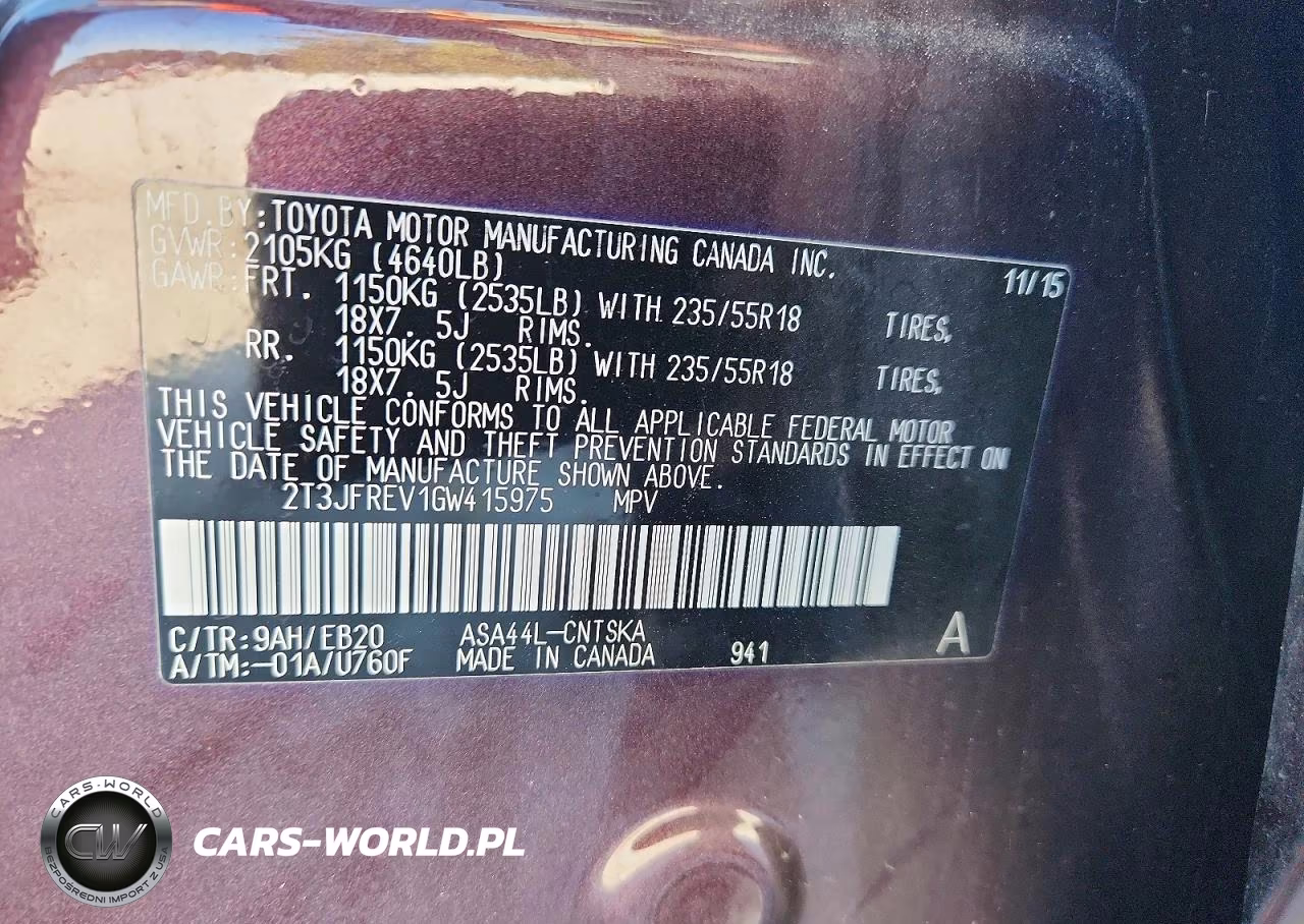 2016 Toyota Rav4 Se VIN:2T3JFREV1GW415975 - 13