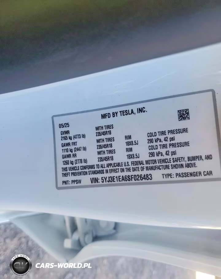 2025 Tesla Model 3 VIN:5YJ3E1EA6SF026483 - 13