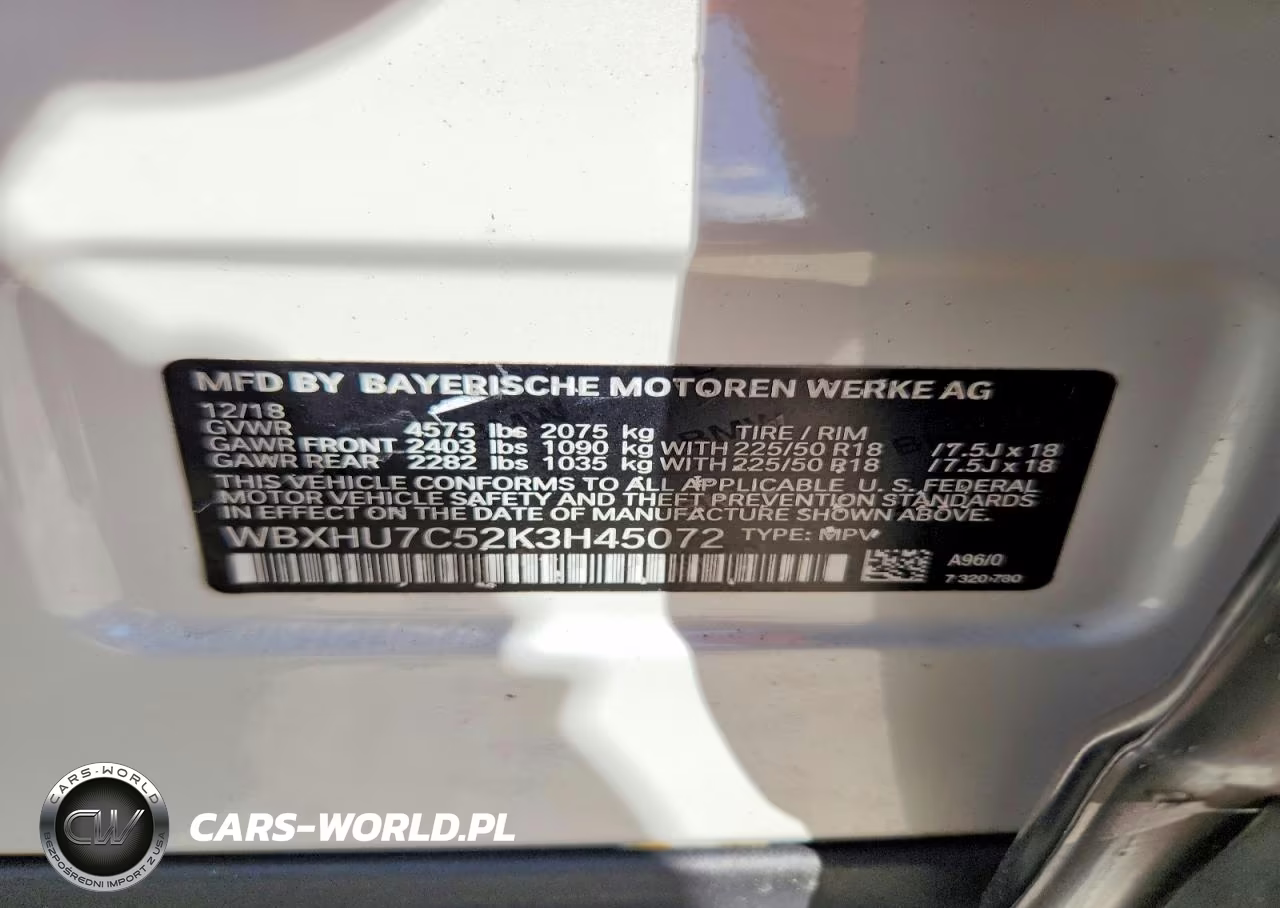 2019 BMW X1 Sdrive28I VIN:WBXHU7C52K3H45072 - 12