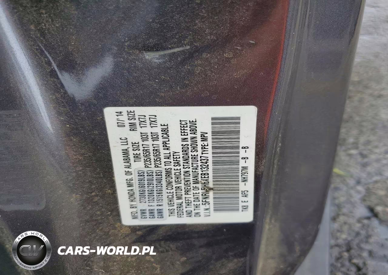 2014 Honda Odyssey Exl VIN:5FNRL5H6XEB132437 - 13