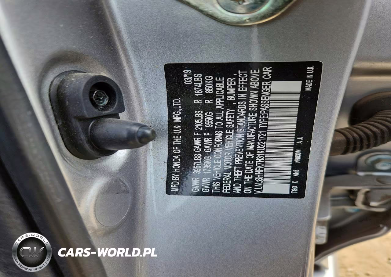 2019 Honda Civic Lx VIN:SHHFK7H31KU221721 - 12
