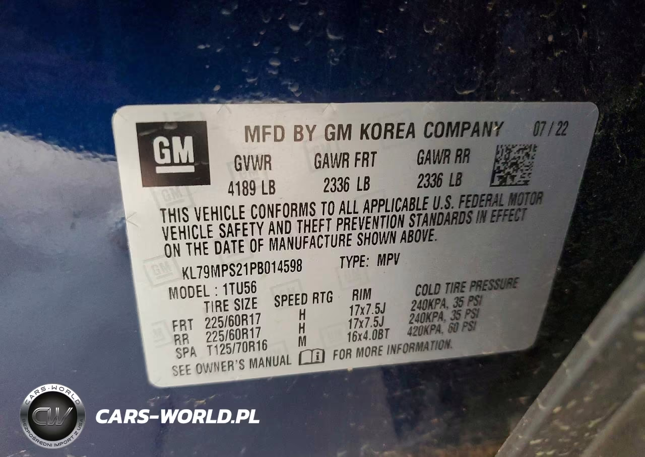 2023 Chevrolet Trailblazer Lt VIN:KL79MPS21PB014598 - 12