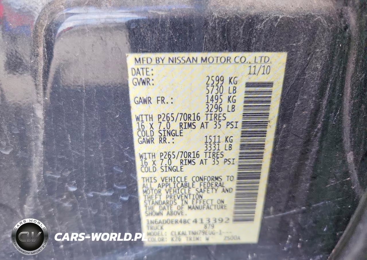 2011 Nissan Frontier S VIN:1N6AD0ER4BC413392 - 12