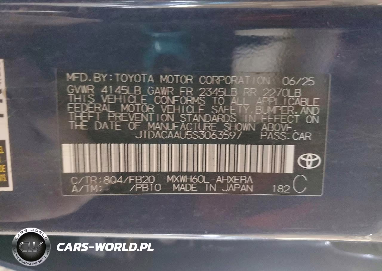 2025 Toyota Prius Le VIN:JTDACAAU5S3063597 - 12