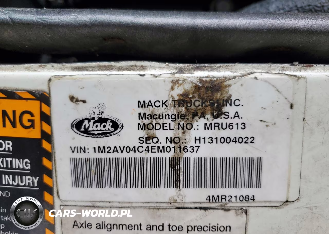 2014 Mack Mru613 Refuse Truck VIN:1M2AV04C4EM011637 - 10