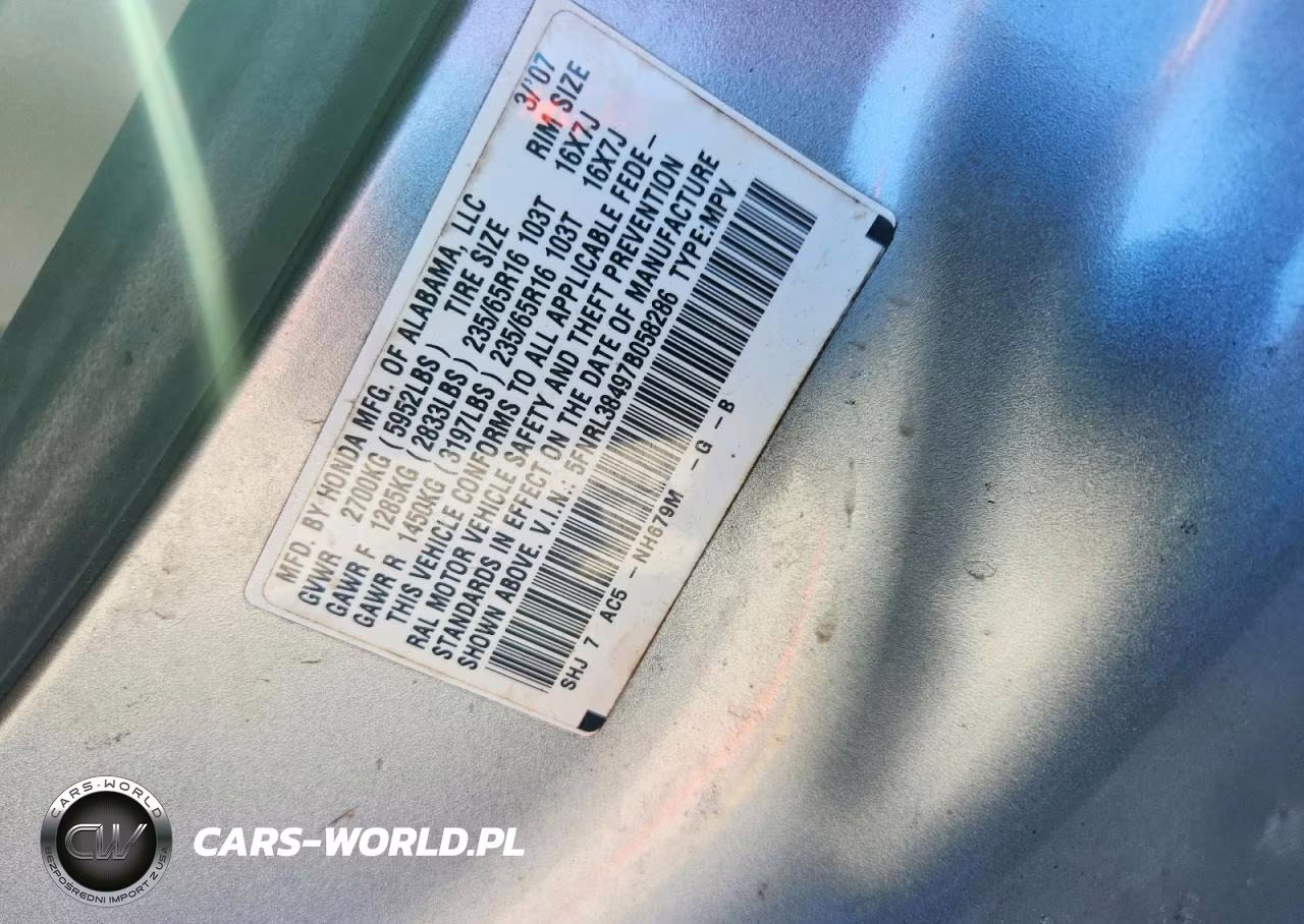 2007 Honda Odyssey VIN:5FNRL38497B058286 - 14