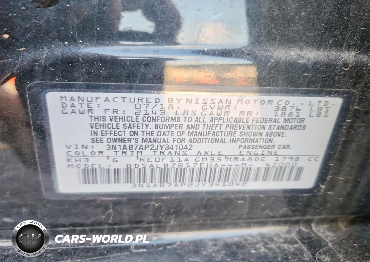 2018 Nissan Sentra S VIN:3N1AB7AP2JY341042 - 12