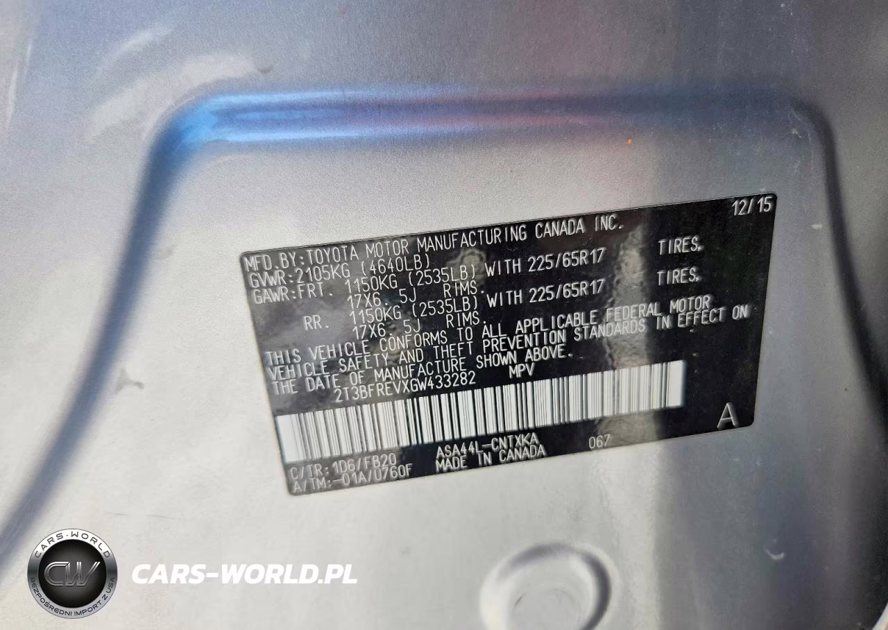 2016 Toyota Rav4 Le VIN:2T3BFREVXGW433282 - 13
