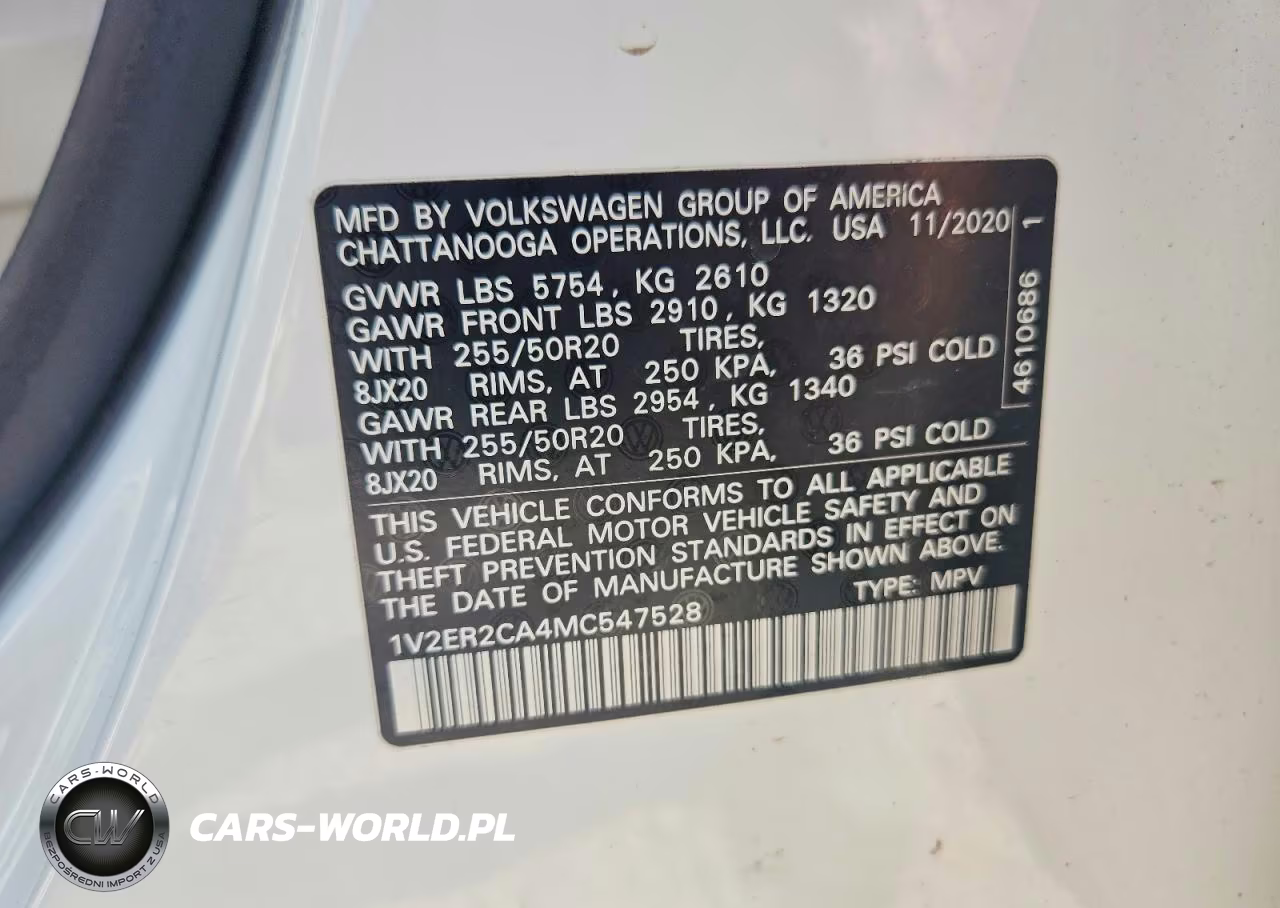 2021 Volkswagen Atlas Sel VIN:1V2ER2CA4MC547528 - 14