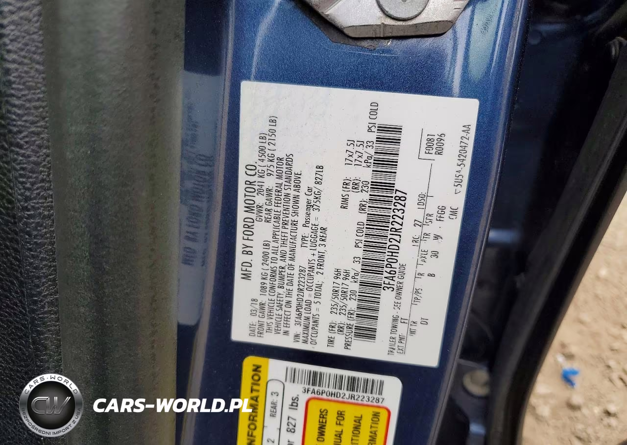 2018 Ford Fusion Se VIN:3FA6P0HD2JR223287 - 12
