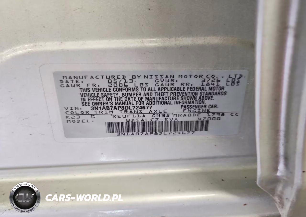 2013 Nissan Sentra S VIN:3N1AB7AP8DL724677 - 13