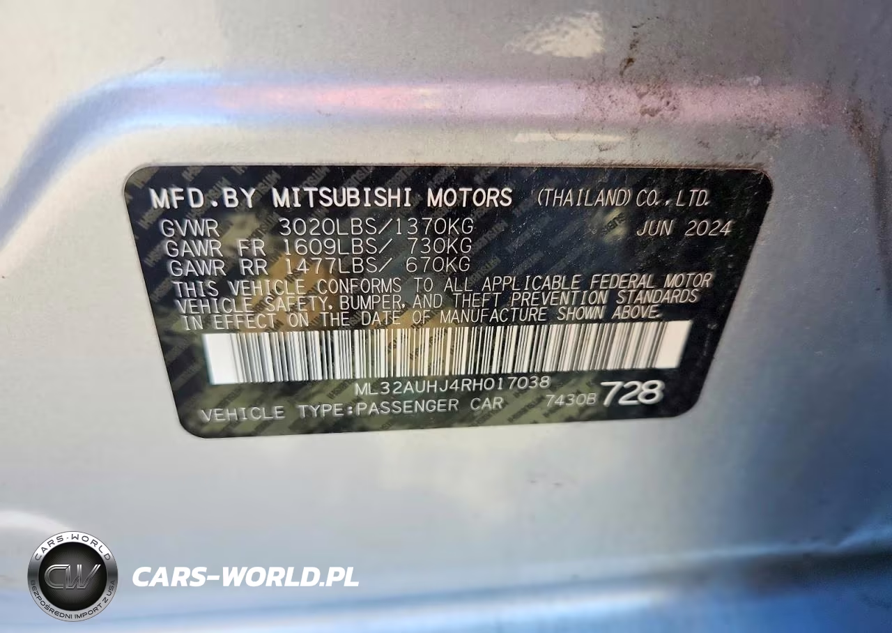2024 Mitsubishi Mirage Es VIN:ML32AUHJ4RH017038 - 13