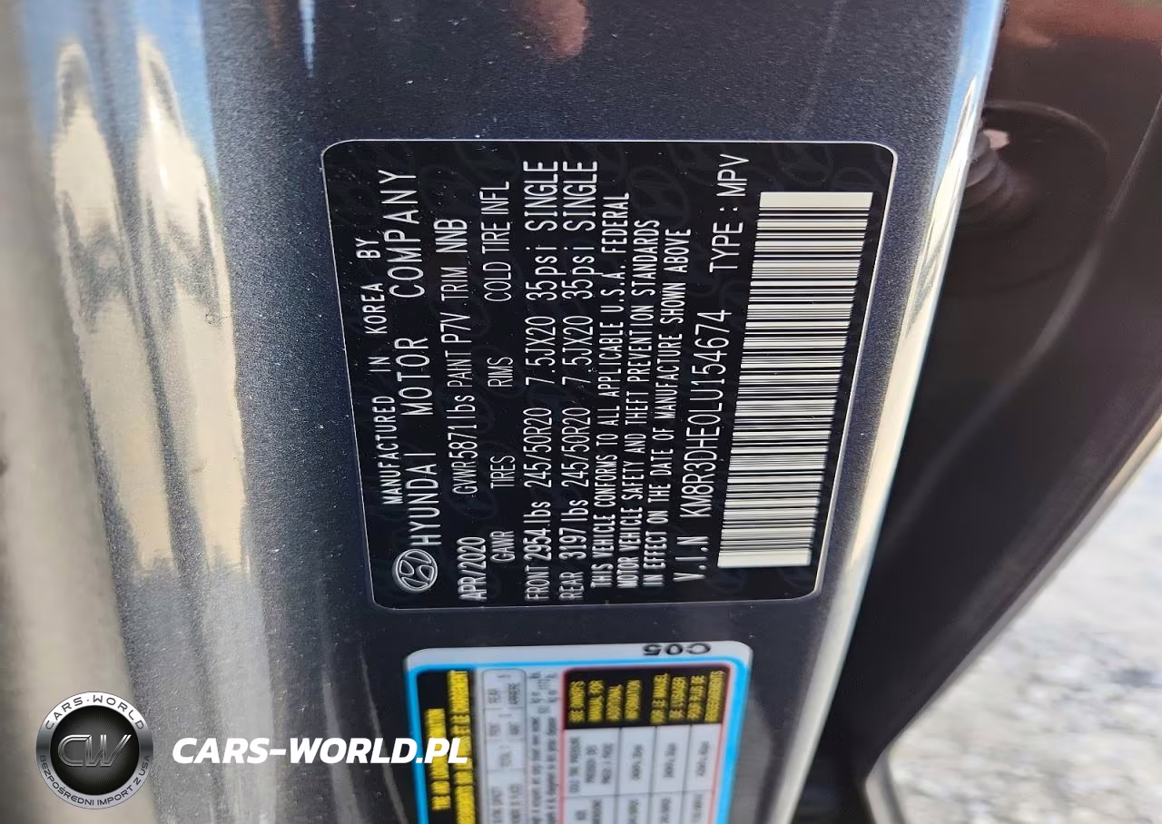2020 Hyundai Palisade Sel VIN:KM8R3DHE0LU154674 - 12