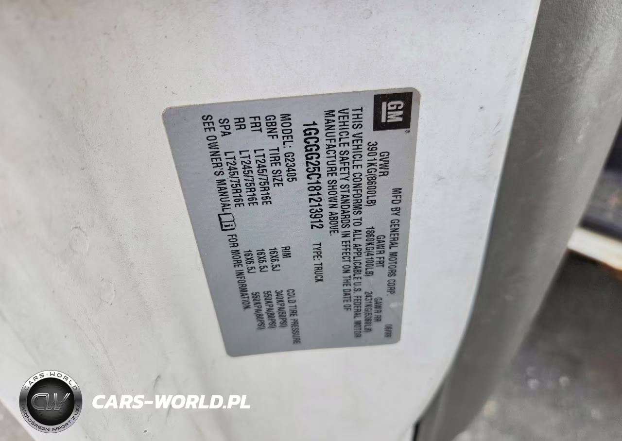 2008 Chev Express G2500 VIN:1GCGG25C181213912 - 13